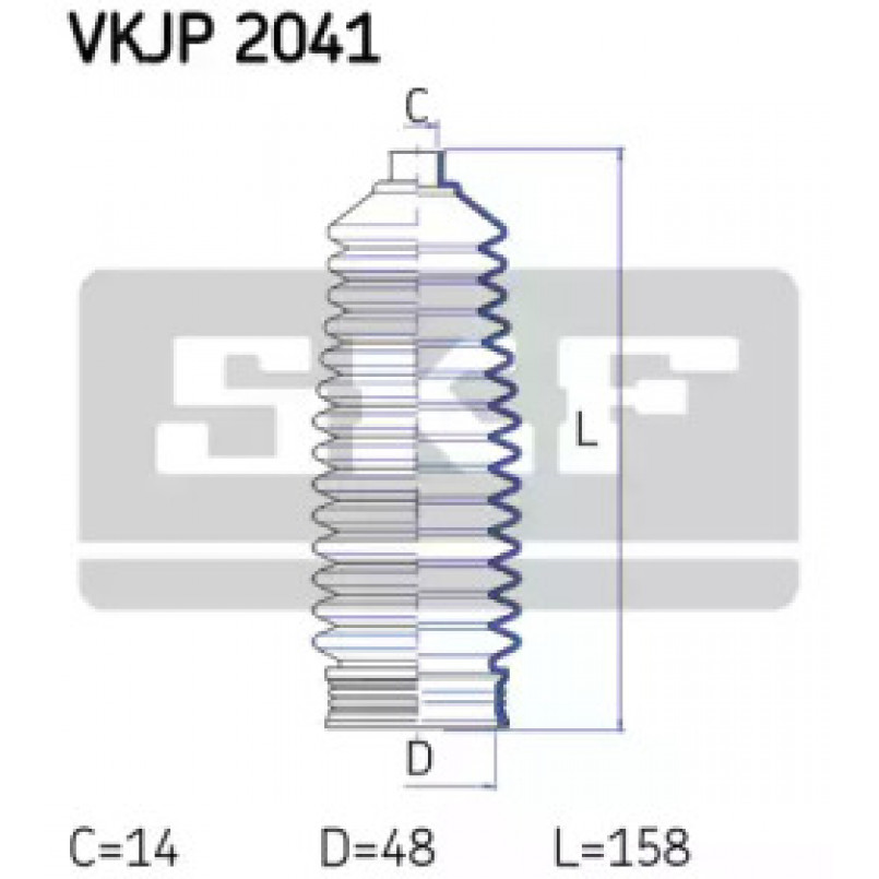 VKJP 2041 SKF - Пильовик привідного валу